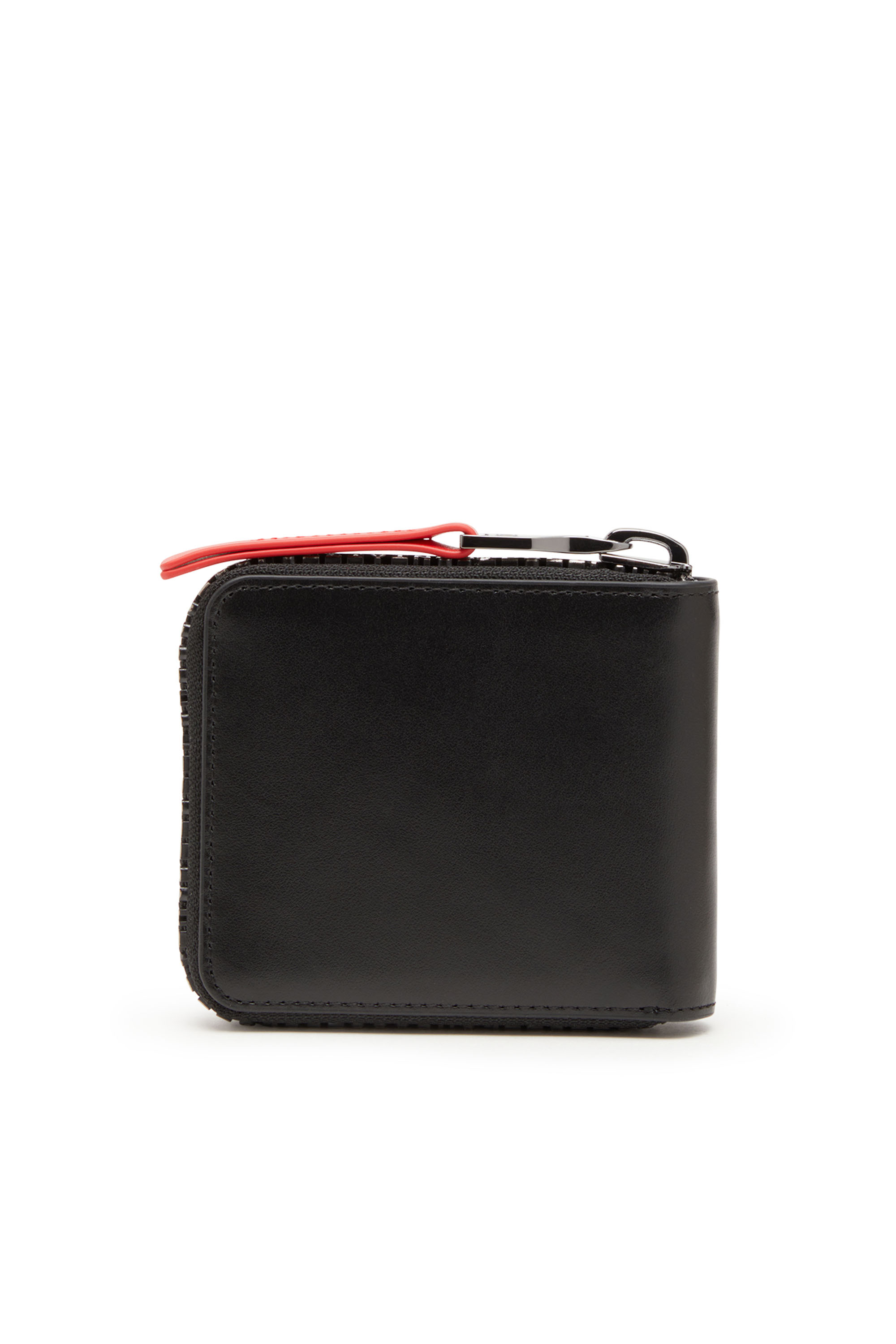 Diesel - ZIP-D BI-FOLD COIN ZIP XS, Herren Portemonnaie aus Leder mit Logo-Reißverschluss in Schwarz - 2