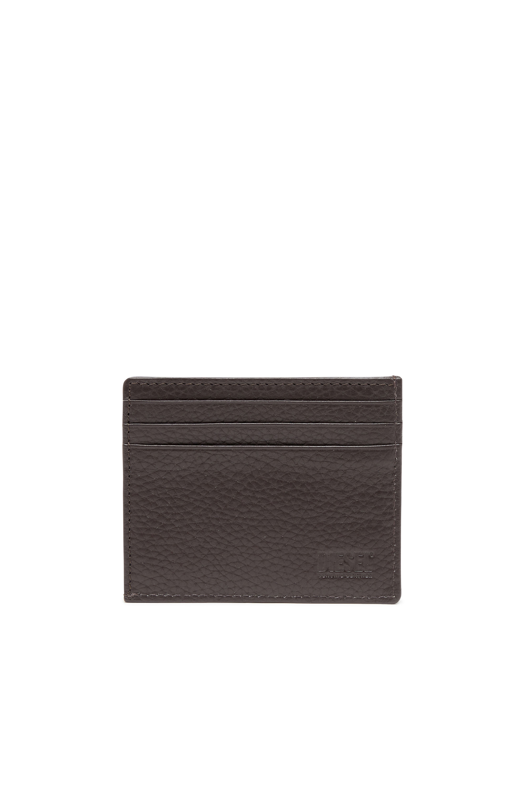 Diesel - CARD CASE, Herren Kartenetui aus genarbtem Leder in Braun - 2