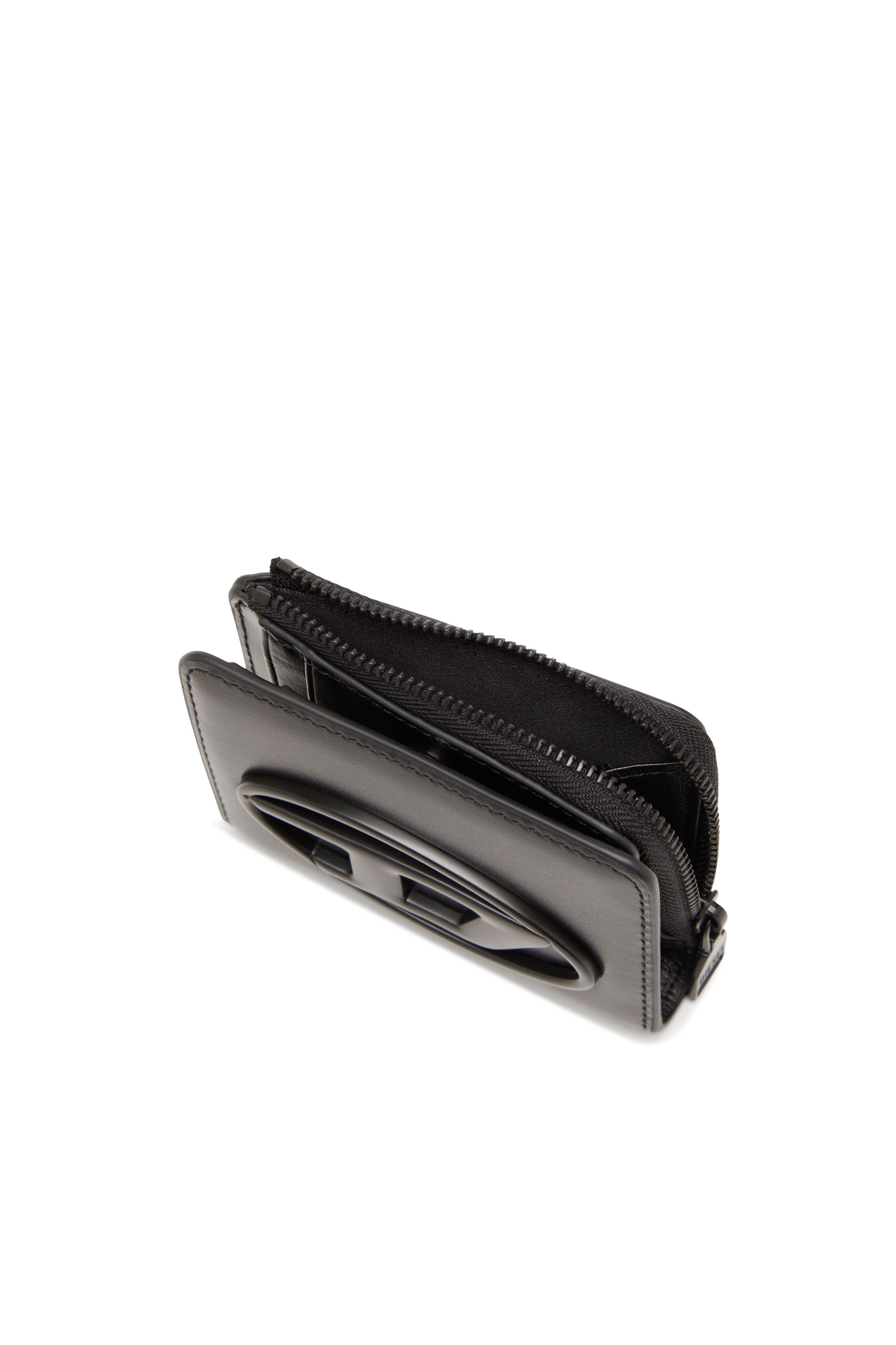 Diesel - HOLI-D CARD HOLDER ZIP L, Unisex Kartenetui aus Glattleder in Schwarz - 4