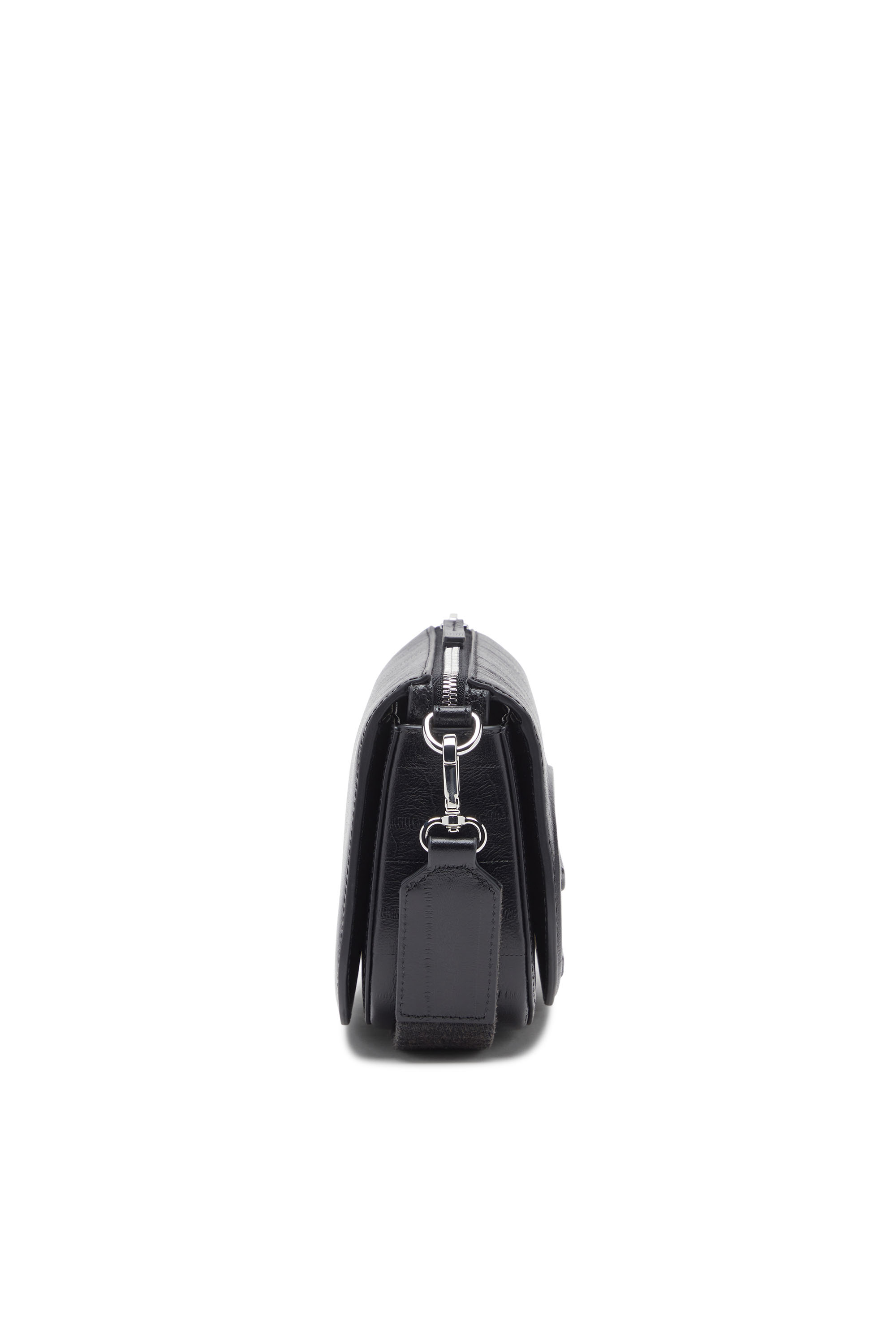 Diesel - 1DR CAMERA BAG, Unisex 1DR-Kameratasche aus Leder mit Aal-Effekt in Schwarz - 4