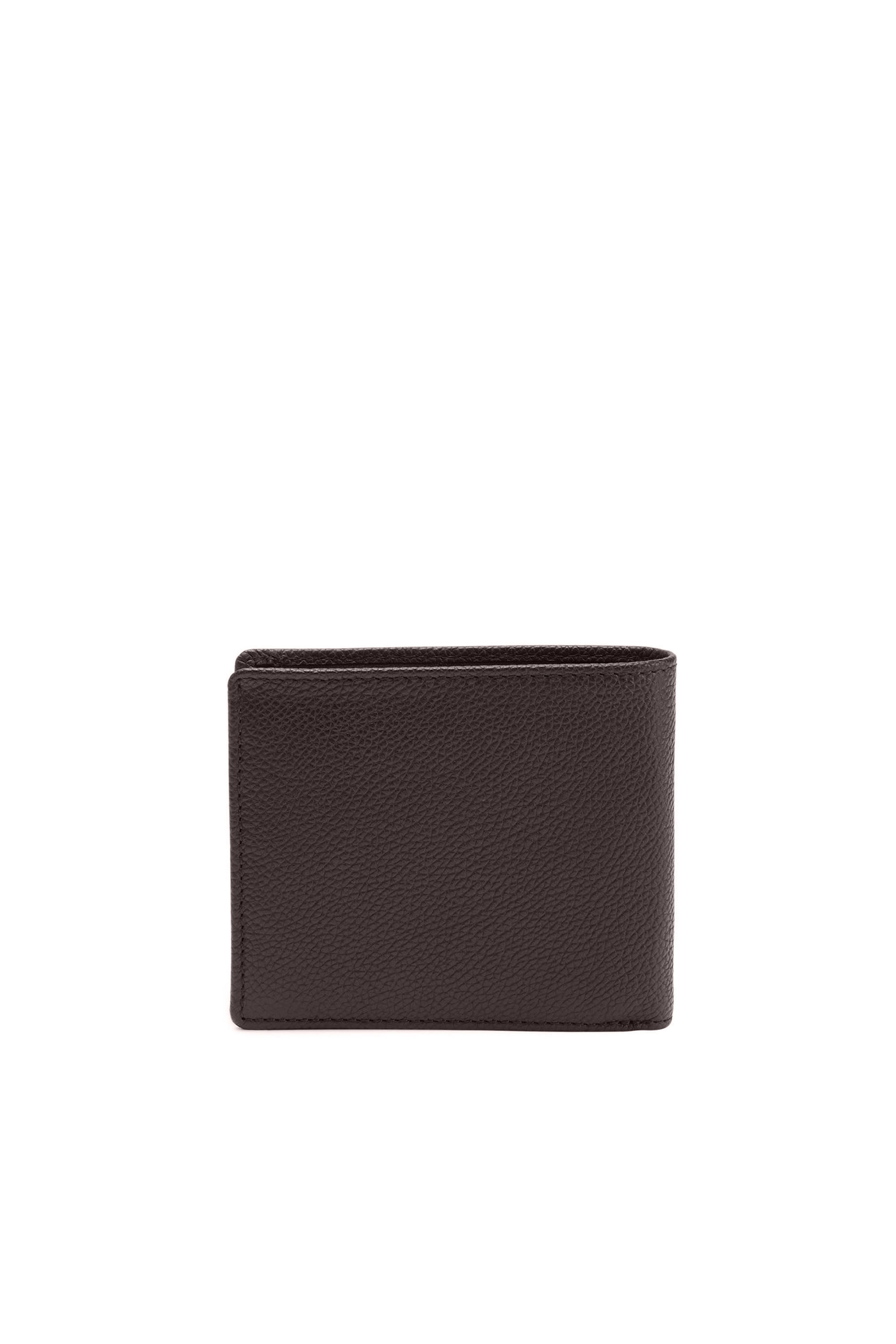 Diesel - BI FOLD COIN S, Herren Faltportemonnaie aus genarbtem Leder in Dunkelbraun - 2