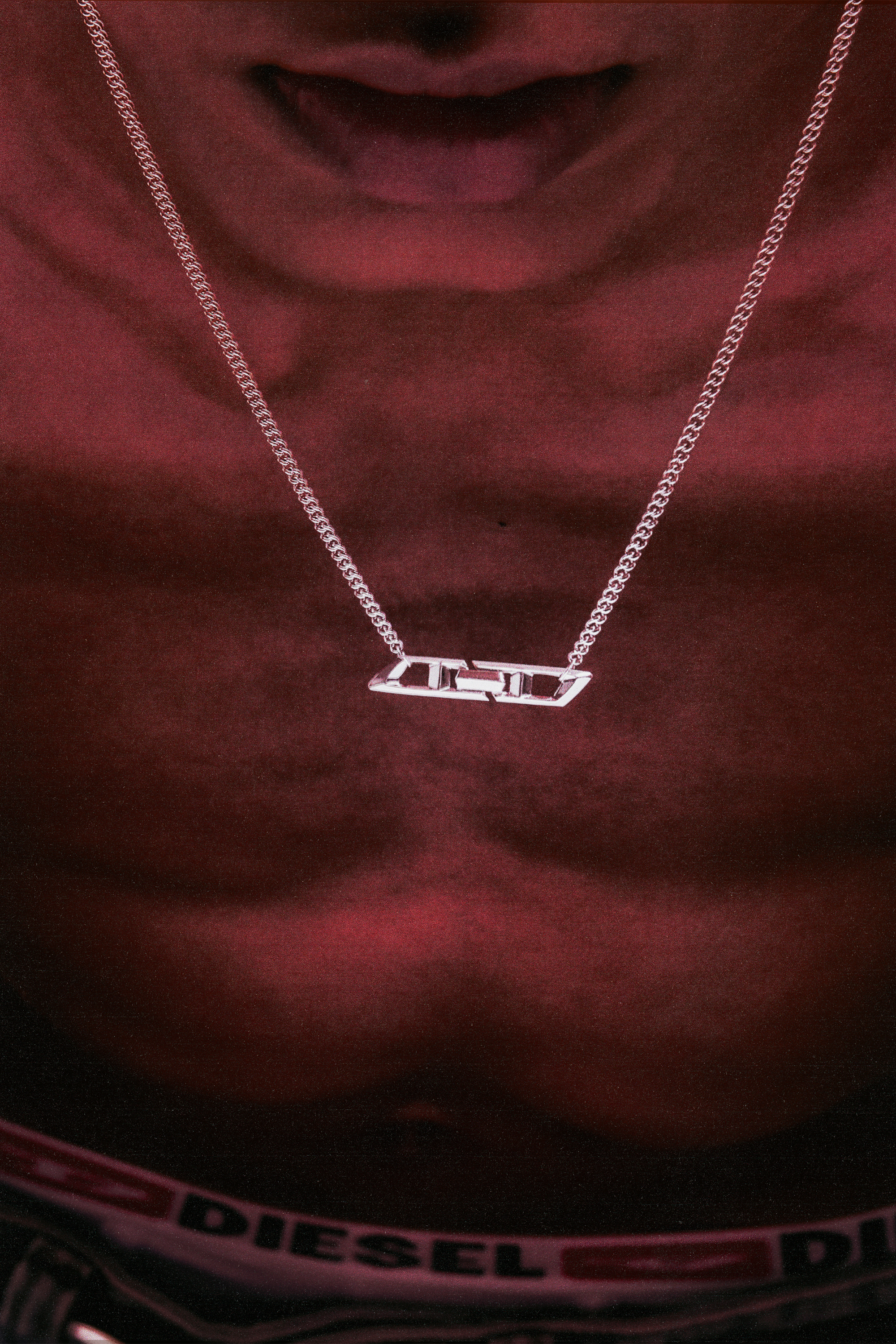 Diesel - DL1351040 STERLING SILVER JEWEL, Unisex D Logo-Halskette aus Sterlingsilber in Silber - 3